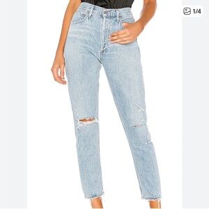 Agolde High Rise Light Wash Jeans